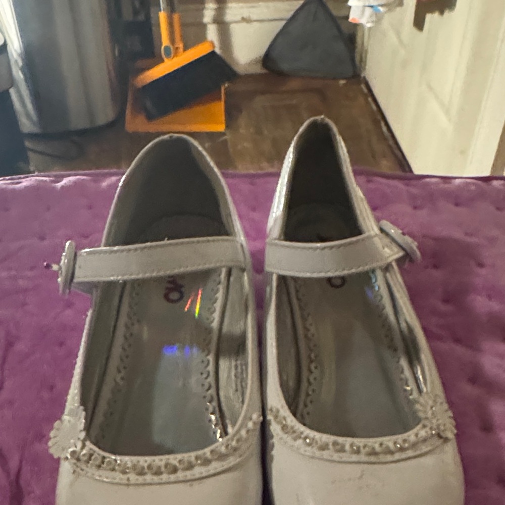 Josmo Light Gray Mary Jane Dress Shoes